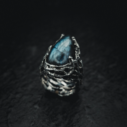 Ring with the Dark Moon stone DRAUGAR 